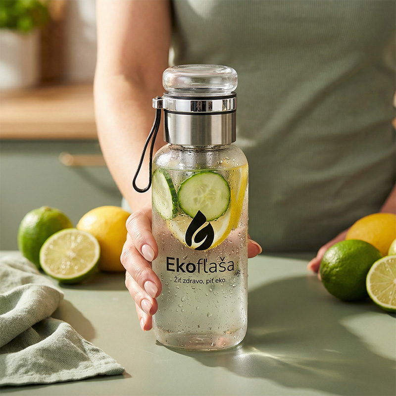 studena-voda-sklenena-flasa-citron-uhorka-ekoflasa